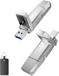 512GB USB C Flash Drive Up to 450MB/s Read Speed, External SSD USB 3.2 Gen 1 Thumb Drive 2-in-1 Memory Stick Data Storage Compatible with Smartphone Tablet Computer
