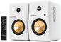 Active Bluetooth Bookshelf Speaker Studio Monitor Home Theater, Optical Input, Coaxial Input, 2 x RCA Aux Input, 30 Watts x 2 (White)
