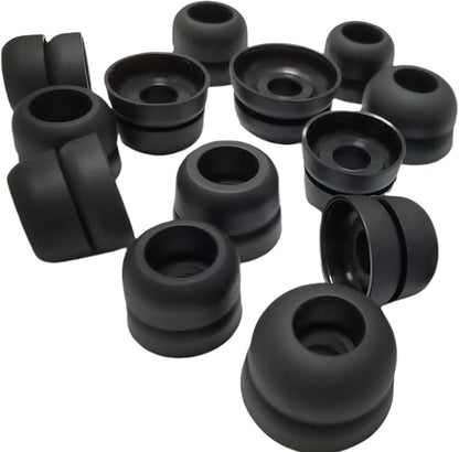 Double Flange Ear Tips for Beats Studio Buds Replacement Earbuds Tips for Beats Earbuds Beats Fit Pro 6 Pairs Black