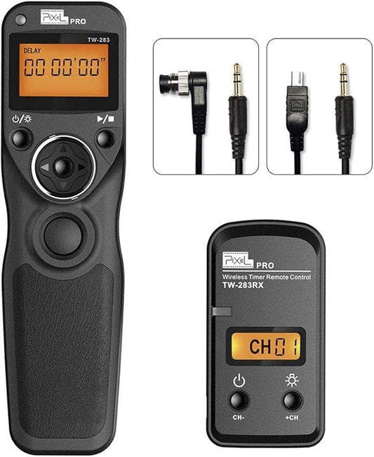 Wireless Shutter Release Compatible for Nikon, PIXEL 2.4G Remote Shutter Release Cable Wireless Timer Remote Control DC0/DC2 Compatible for Nikon D850 D750 D610 D5300 D3300 D7500 D1 D2 D3