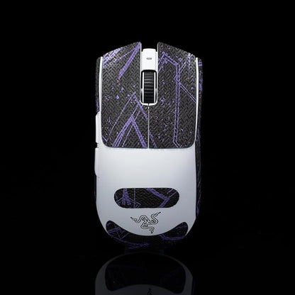 Grip Tape for Razer Viper V3 Pro - Anti-Slip,Enhanced Control, Sweat Resistance,Improves FPS Gaming Grip & Mouse Protection [Pre-Cut] Black Purple