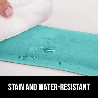 GORILLA GRIP Silky Gel Memory Foam Wrist Rest for Computer Keyboard, Mouse, Ergonomic Design for Typing Pain Relief, Desk Pads Support Hand, Arm, Mousepad Rests, Stain Resistant, 2 Piece Pad Turquoise