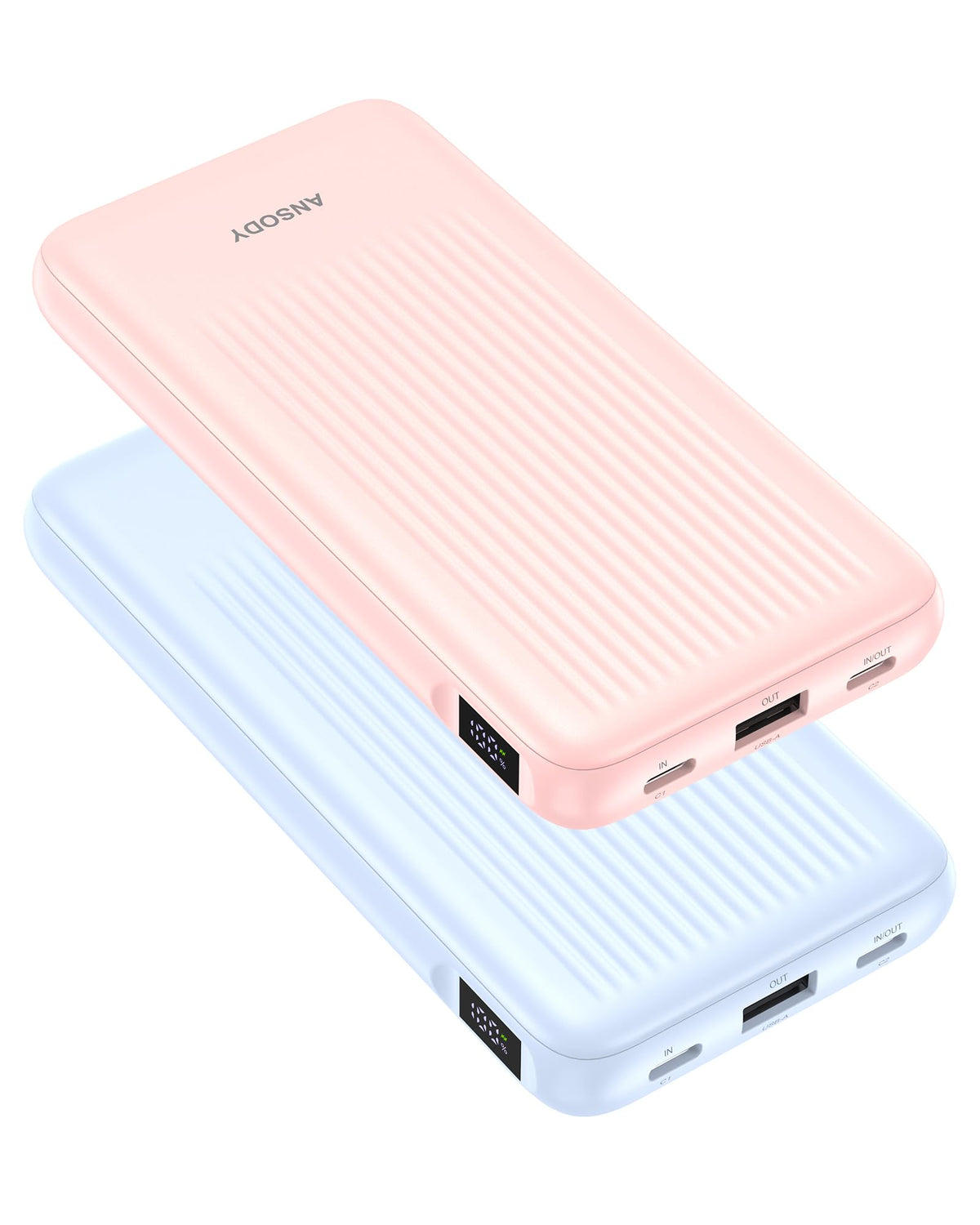 Ansody 2-Pack Power Bank, 10000mAh 22.5W Fast Charging Portable Charger