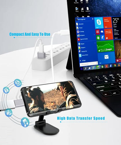 Elebase USB to USB C Adapter&Type C Male to 3.0 Female Adaptor 4PCS,Thunderbolt 4 to Type A OTG Converter for iPhone 16 15 Pro Max Plus,Apple Watch 10 9,MacBook,PC,Galaxy A56 M56 M36,iPad Air Mini