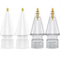 NIUTRENDZ 4 Pack Replacement Tips for Apple Pencil 2nd Generation and 1st Generation Fine Point Metal Tip, Wear-Resistant & Precise Control (1.95mm, White + Grey)