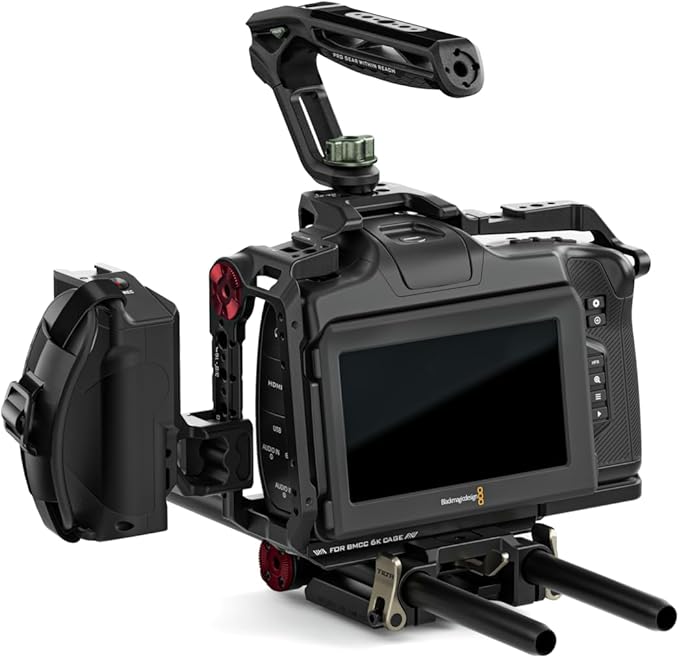 Tilta Advanced Kit for BMCC 6K | Includes Full Cage, Top Handle, Adv. Side Handle, Baseplate, and More | Compatible with Black Magic Design Cinema Camera 6K | Cold Shoe/Arri Rosette/NATO Rail