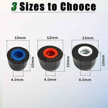 Memory Foam Earbuds Tips Replacement Fit 4.0mm-5.5mm Isolation Noise Replacement Foam Ear Tips for in-Ear Earphones with Storage Box