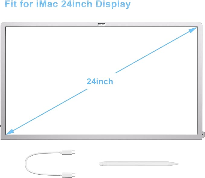Keenhot Trackpad Touchscreen Frame for iMac, High-Precision Touchpad Support Multi-Gesture, Ultra Slim Touch Screen Activator for 24-inch iMac M1, M3, M4(Stylus Pen Included)