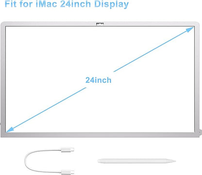 Keenhot Trackpad Touchscreen Frame for iMac, High-Precision Touchpad Support Multi-Gesture, Ultra Slim Touch Screen Activator for 24-inch iMac M1, M3, M4(Stylus Pen Included)