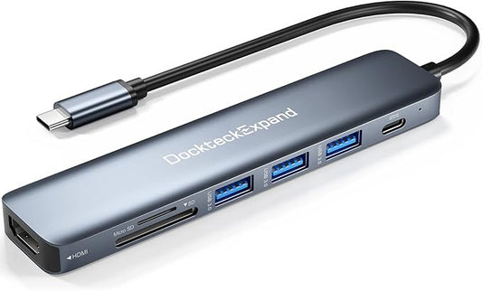 USB C Hub DockteckExpand 7 in 1 USB-C Multiport Adapter