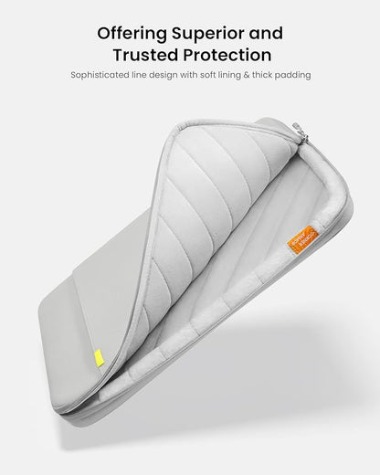 tomtoc 360 Protective Laptop Sleeve Set for 13-inch MacBook Air M3/A3113 2024, M2/A2681 M1/A2337, 13 MacBook Pro M2/A2686 M1/A2338, Water-Resistant Shockproof MacBook Case Bag with Accessory Pouch