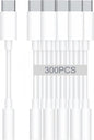 USB-C to 3.5mm Audio Headphone Adapter - HiFi 300 Pack Compatible with Apple iPhone 16 15 Samsung Galaxy S25 S24 S23 S22 Plus Pro Max Ultra Pixel iPad - Type C to Aux Cord Jack Dongle Adapter