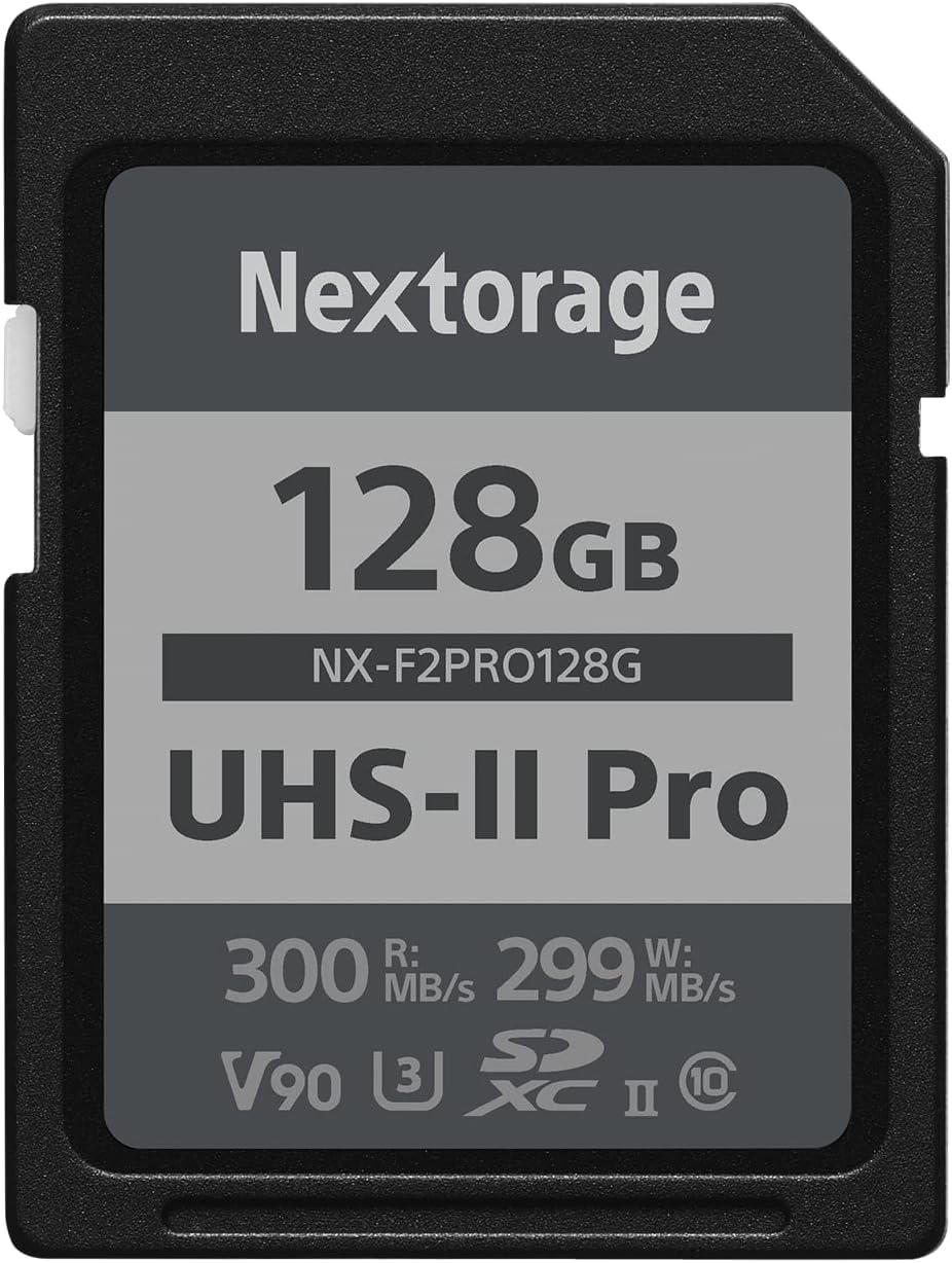 Nextorage Japan SD Card UHS-II 128GB 2-Pack Memory Card Canon Nikon Sony
