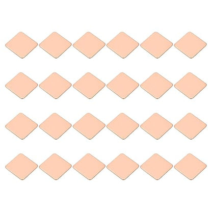 PATIKIL Copper Heatsink Pad Shims, 24 Pcs 20x20x1mm Copper Pad Shim IC Chipset GPU CPU Thermal Heatsink for Cooling Laptop Desktop Computer