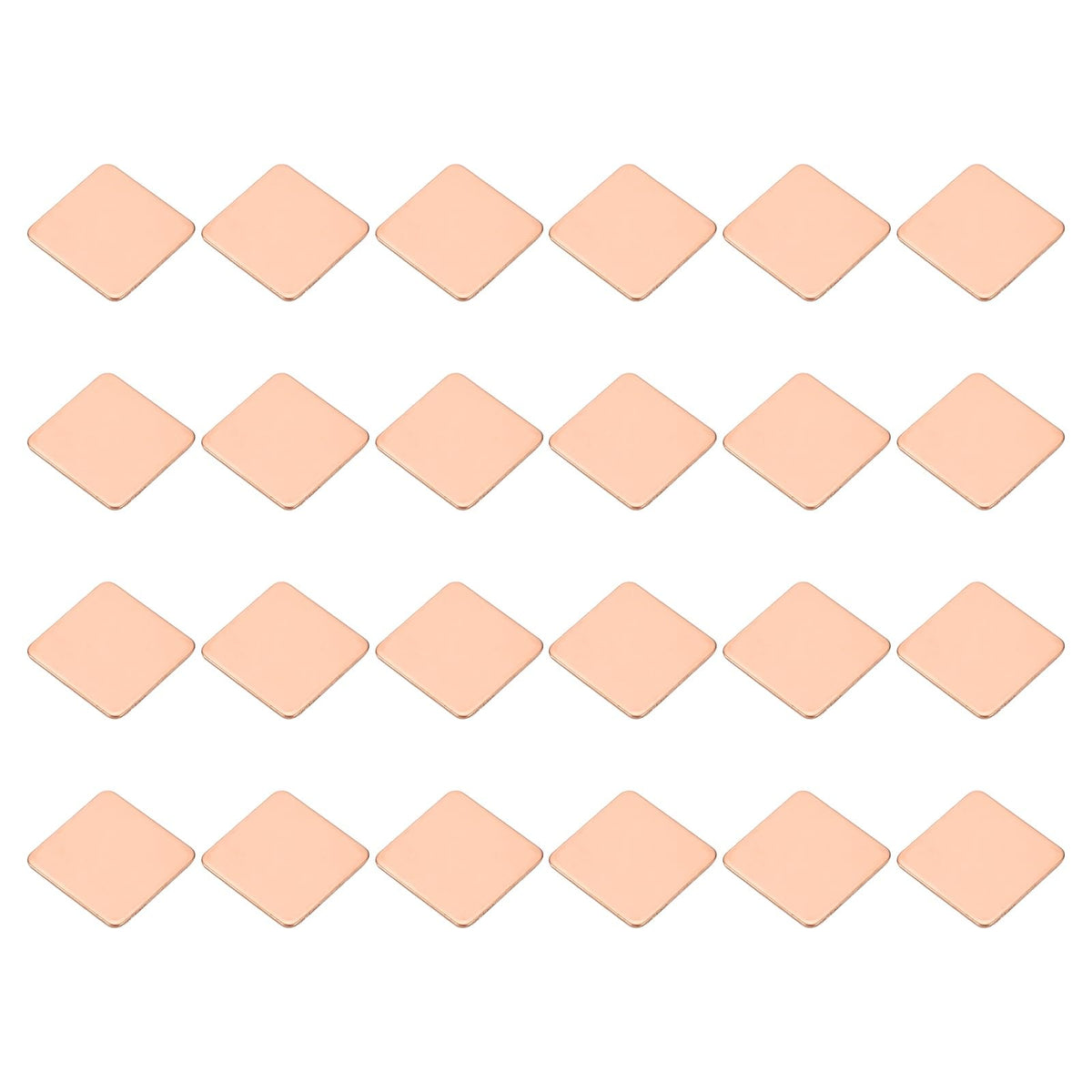 PATIKIL Copper Heatsink Pad Shims, 24 Pcs 15x15x1.5mm Copper Pad Shim IC Chipset GPU CPU Thermal Heatsink for Cooling Laptop Desktop Computer