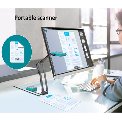 IRIScan Visualizer 7 Grey 4K 13MP USB Document Camera for Teaching and Distance Learning, Portable A3 Scanner for Windows and Mac