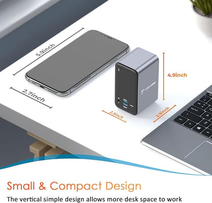 USB C Docking Station Dual Monitor for MacBook Pro, 15 in 2 USB C Laptop Docking Station Dual Monitor HDMI for MacBook Pro/Air with 2 4K HDMI Display, 6 USB A,USB C, SD&Micro SD,LAN, 87W PD 3.0