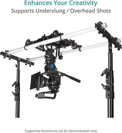 Proaim Fusion Video/Film Camera Dolly Slider with Track Ends. Runs on Tracks & Flat Surfaces. Payload up to 45.3kg /100lb. (DL-FUSN-01)