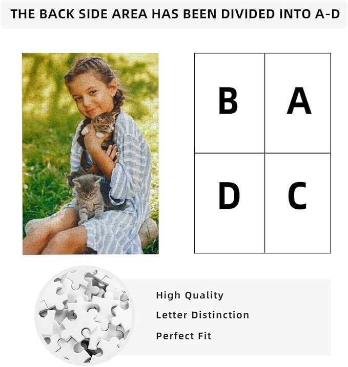 Custom Jigsaw Puzzle from Photos 300/500/1000 Pieces Personalized Wooden Picture Puzzles Gift for Adult Family Friends,Birthday,Valentine's Day (Vertical 300PCS)