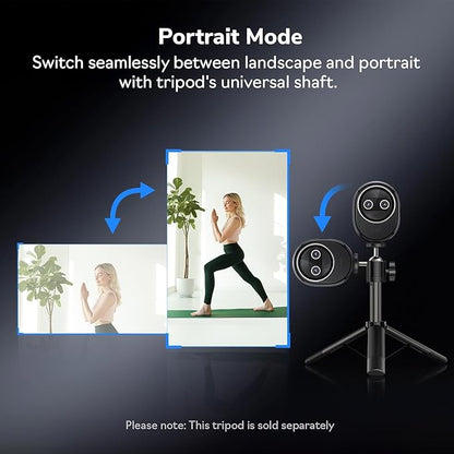EMEET Piko+ Webcam 4K, World’s 1st Dual-Camera AI-Powered 4K Camera, 1/2.55'' Sony Sensor, 3 Mics&3 Sound Modes, Panda Magnetic Privacy Cover, USB C-C&C-A, Ideal for Livestreamers and Content Creators