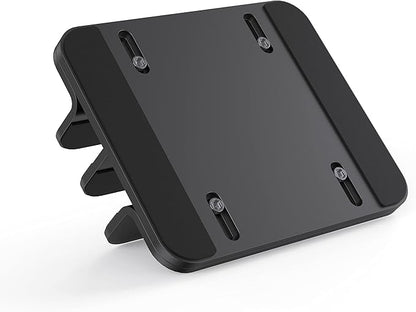 Dual Aluminum Vertical Laptop Stand Organizer, Sturdy Notebook Computer Holder Stand Compatible with New Liquid Retina XDR Apple MacBook Air/Pro, Mac mini and iPad Pro - Black