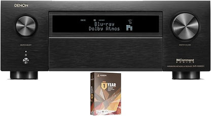 Denon AVR-X6800H 11.4 Channel 8K Receiver with 3D Audio and Dolby Atmos with a 1 Year Amber Protection Extension (2023), Black