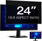24 Inch Computer Privacy Screen Filter for 16:9 Aspect Ratio, Anti-Glare, Eye Protection, Anti-Blue Light Computer Monitor Privacy Filter, Removable Anti-Scratch 24in Protector Film