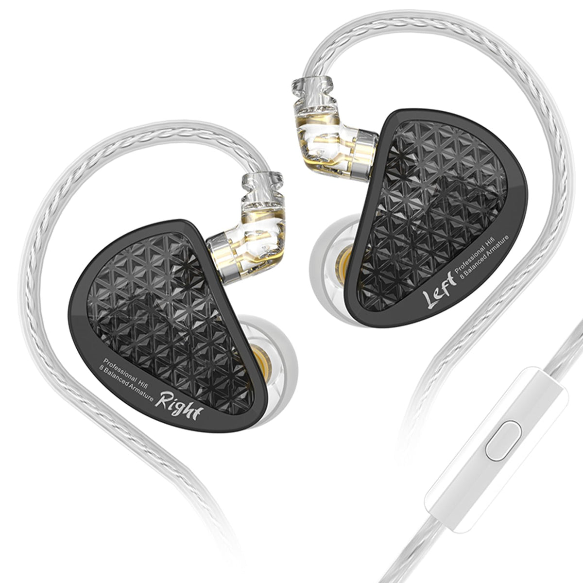 CCA KZ Zax in Ear Monitor Headphones 16 Units 7BA 1DD Hybrid Drivers HiFi IEM Earphones High Clarity Metal Gaming Earbuds with 2 Pin Detachable Cable