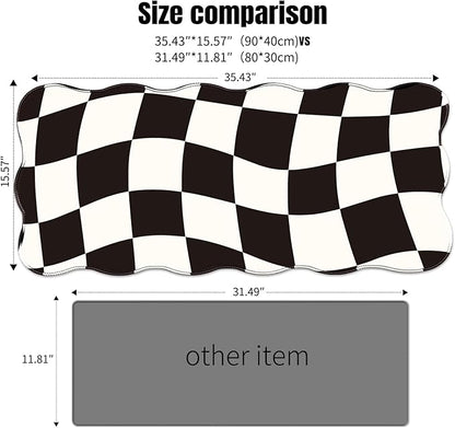 Galdas Gaming Mouse Pad XXL XL Large Long Extended Big Mousepad Non-Slip Rubber Keyboard Mouse Pad with Stitched Edges for Laptop Home Office (35.43x15.75x0.08 Inch)