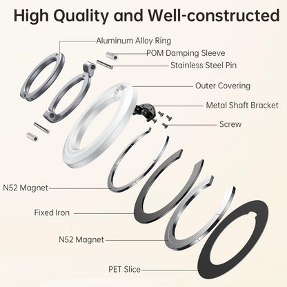 SYNCWIRE for MagSafe Ring Holder, Magnetic Phone Ring Holder Magnet Cell Phone Grip Finger Ring Kickstand Compatible with iPhone 17 16 15 14 13 12 Pro Max fits MagSafe Accessories