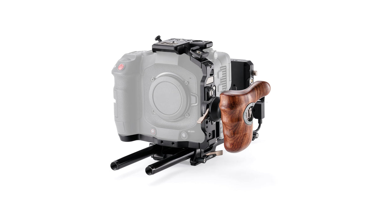 Tilta Camera Cage Compatible with Canon C80 Advanced Kit | Includes Tilta Xeno NATO Side Handle, 15mm LWS Baseplate, Aluminum Rods & Button Extensions | NATO, Cold Shoe, 1/4"-20 & 3/8"-16 Threads