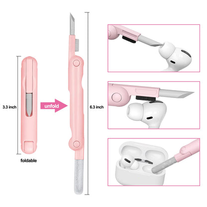 7-in-1 Electronic Cleaner Kit,Keyboard Cleaner,Laptop Cleaner Kit for Monitor, Cell Phone, Headset, Lego, Laptop Camera Lens (Pink)