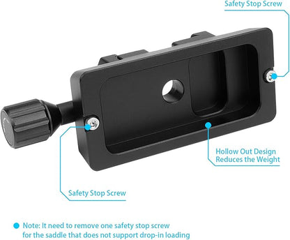 V Size Rail Bar Dovetail Mounting Plate with Arca Swiss Type Clamp for Vixen Style Dovetail Saddles Telescope Scope Adapter Mount Base OTA Equatorial Tripod Sky Astrophotography - Vixen to Arca