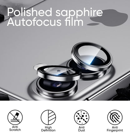 MAGIC JOHN for iPhone 16Plus/16 Camera Lens Protector [Alignment Kit&1:1 Invisible Perfect Fit] 9H Aerospace Tempered Glass Anti-Scratch Durable, Individual Cover Ring, Case Friendly, Set of 2, Sliver