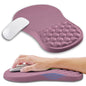 Kuosgm Ergonomic Mouse Pad Wrist Support with Memory Foam Massage Bulge, Carpal Tunnel Pain Relief Mousepad Wrist Rest for Mouse(12x8 inch, Dark Pink)