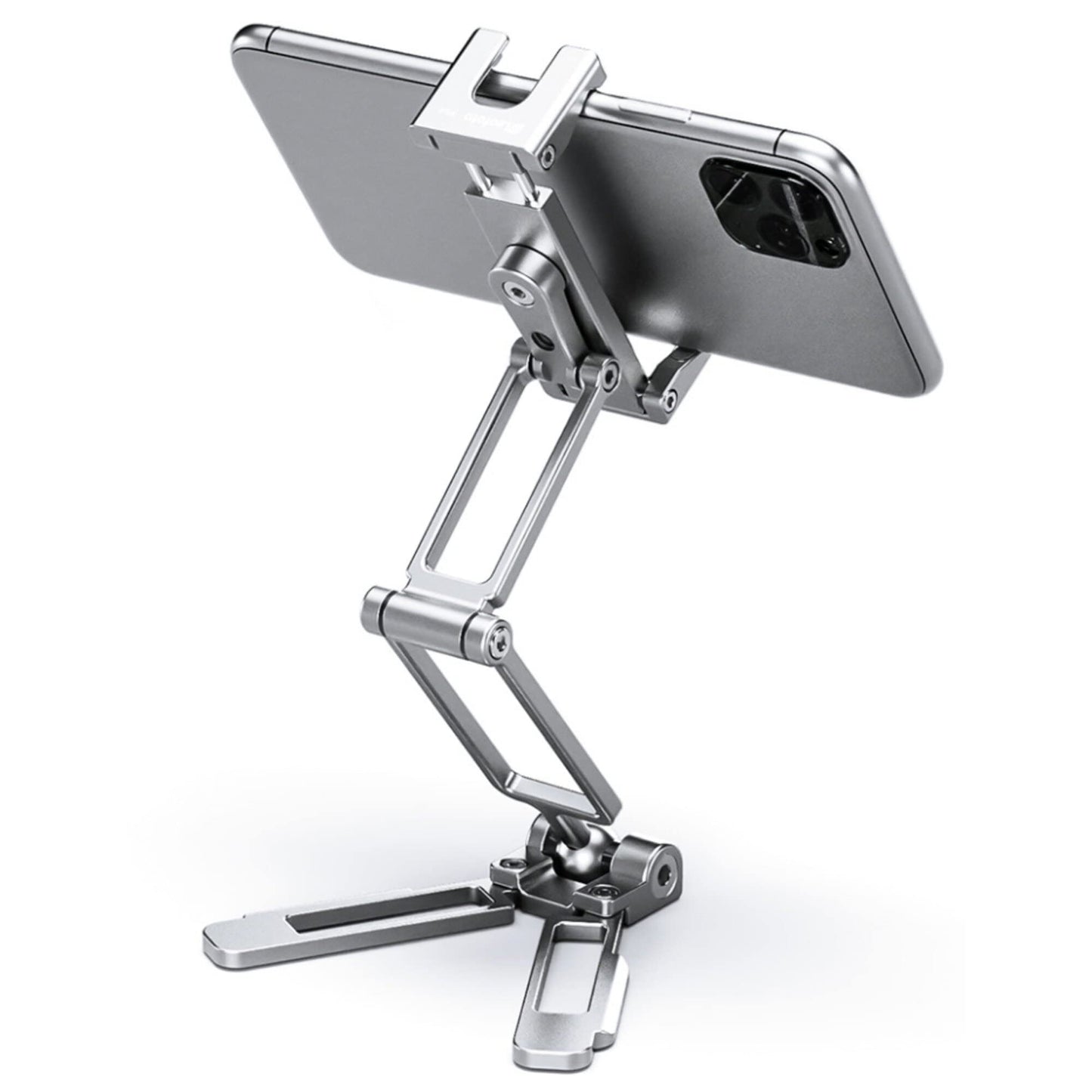 LEOFOTO PS-4 Silver Ultra Compact & Lightweight Smartphone Clamp/Holder/Video/Selfie Stand/Easel Arca/RRS Compatible