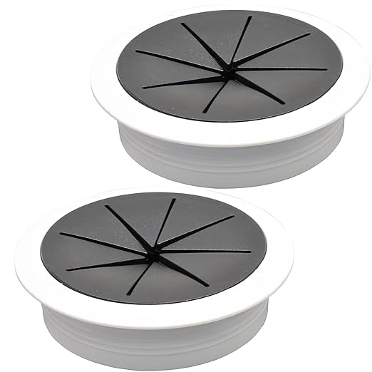 BOPOREAE 2 Pcs Desk Grommet 2-3/8" (60mm), Desk Hole Cover for Cables