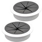 Desk Grommet 2-3/8" (60 mm), Desk Hole Cover for Cables White and Black, Cable Grommet ABS Plastic, Desk Hole Grommet for Office and Home Table Cable, Flexible Cable Cord Organizer-2 Pcs