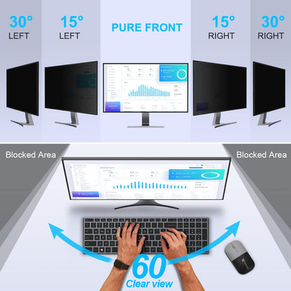 JEAPKA [2-Pack] 27 Inch Privacy Screen for Monitor Computer Screen Privacy Filter for 16:9 Widescreen Monitor Desktop PC Monitor Privacy Film Monitor Privacy Shield and Anti-Glare Protector