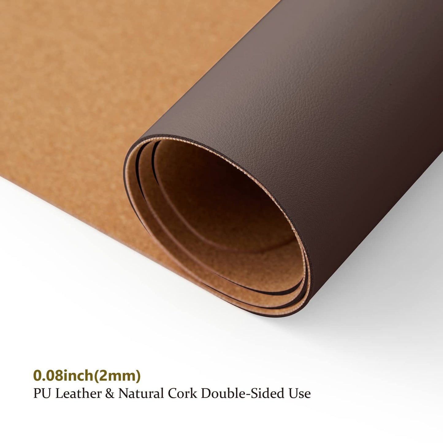Cork Desk Mat - Dual-Sided Desk Pad for Office and Home - Desk Organization and Accessories - Ideal for Large Mouse Pad and Desk Mats on Top of Desks(Coffee,31.5"x 15.7")