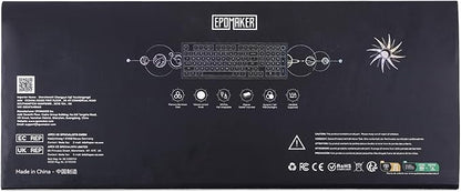 EPOMAKER Galaxy100 QMK/VIA Wireless Mechanical Keyboard with 8000mAh Battery and Numpad, CNC Aluminum, Full Size Gaming Keyboard, USB-C/BT5.0/2.4Ghz (White Purple, Marble White Switch)
