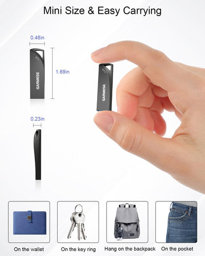 GARMESE 32GB USB 3.0 Flash Drive, 5PCS Metal Thumb Drive with Keychain Hole