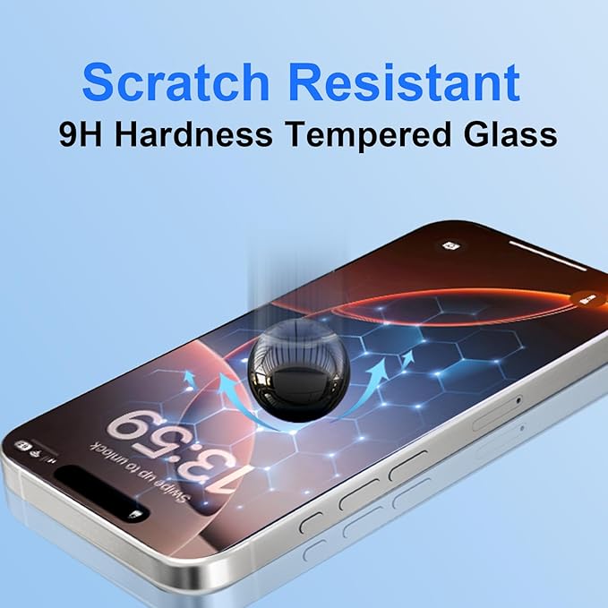 OneFish Full Edge Coverage Tempered Glass Screen Protector for IPhone 16e/ 14/13/ 13 Pro 6.1 inch 2 Pack Edge Reinforcement, Self-Aligning Installation, Case Friendly Privacy Screen Protectors