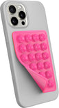 StickyGrippy Suction Phone Case Mount, Sillicon Adhesive Phone Accessory for iPhone and Android, Hands-Free Fidget Toy Mirror Shower Phone Holder, Tiktok Videos and Selfies (Blue)