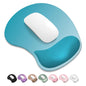 ITNRSIIET Ergonomic Mouse Pad, Cushioned Gel Wrist Rest, Non-Slip Base, Smooth Surface, Cute Multi-Color, 9.5 x 8.2 in, White