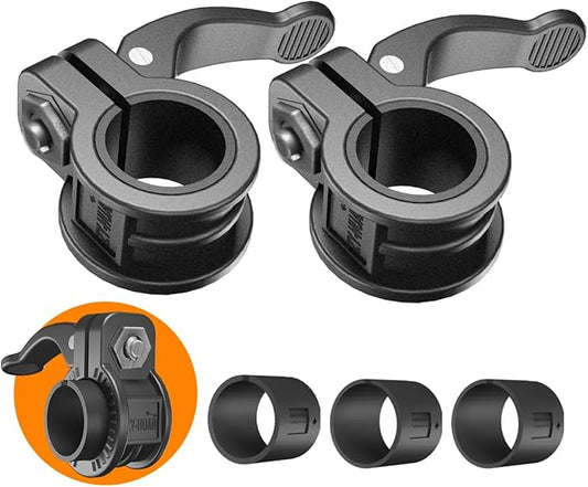 ZY-HUAN 1 Inch Barbell Clips, Adjustable Barbell Collars 23–30mm, Weight Clips for Dumbbells, Nylon Clamps with 6 Inserts