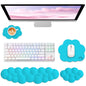 Sushret Cloud Wrist Rest for Computer Keyboard and Mouse Pad Set, Pink