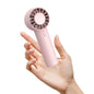Mizong Mini Fan Portable Handheld Fan, USB Rechargeable Personal Fan with Base, 10H Long Lasting Battery Mini Pocket Cooling Fan for Desktop Travel Outdoor Vacation Concert Lash Makeup Use