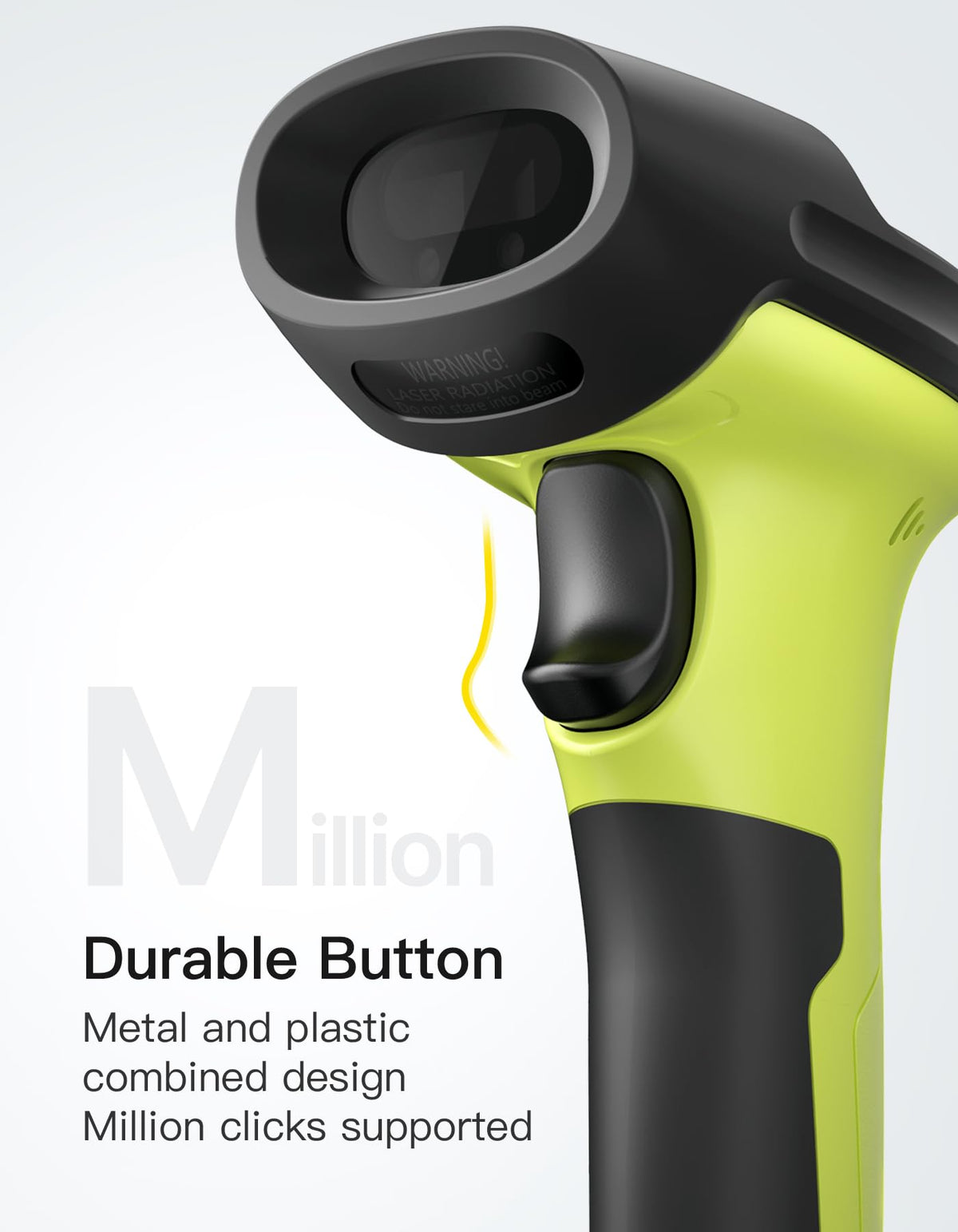 Inateck 2D Barcode Scanner, Wireless Bluetooth QR Reader, 2600mAh Battery, AI APP & SDK