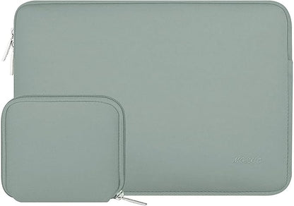 MOSISO Laptop Case 15 inch, 15 inch Laptop Sleeve Bag Compatible with MacBook Air 15 M4 A3241 M3 A3114 M2 A2941 2025 2024 2023, Dell XPS 15, Neoprene Computer Sleeve Bag with Small Case, Antique Green